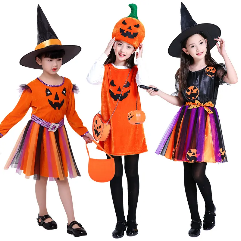 Children's Halloween Costume Girls Pumpkin