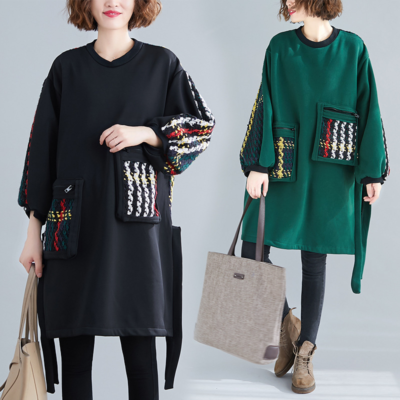 Women's jacket mid-length plus velvet to keep warm