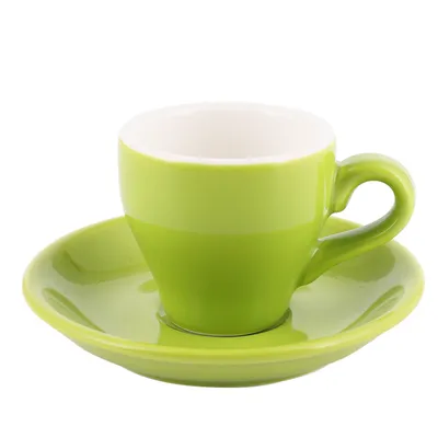 Restaurant set coffee cup and dish ceramics - Green