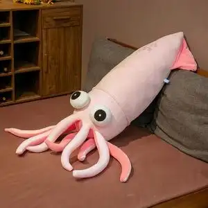 Full Size Squid Soft Stuffed Plush Pillow Toy
