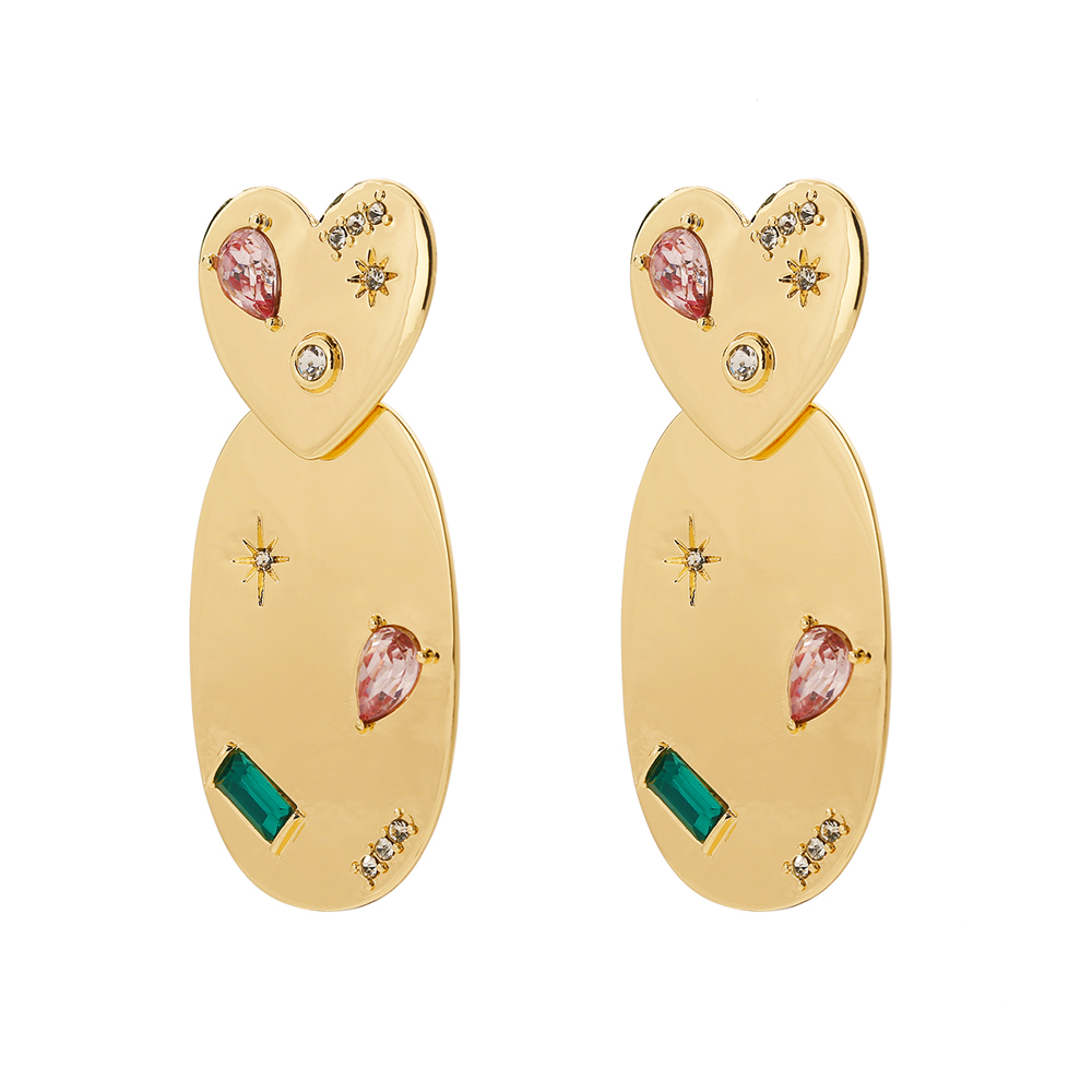 Stars mirror polished women's earrings