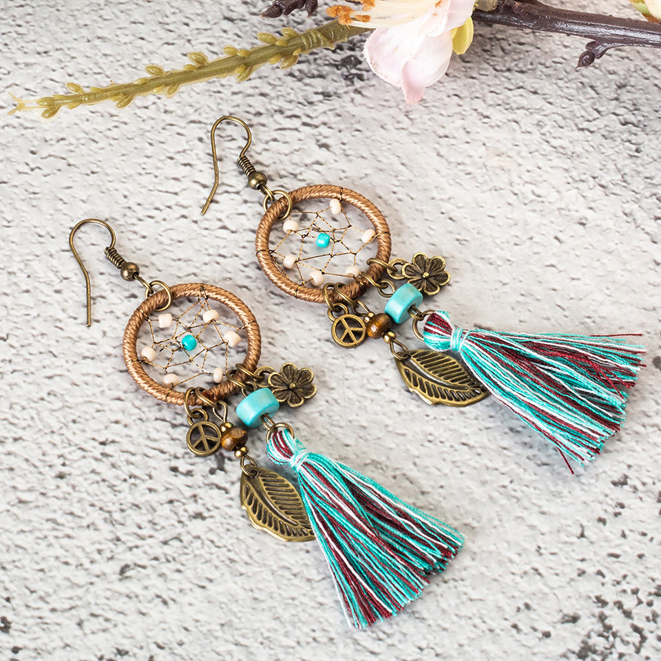 Tassel alloy earrings