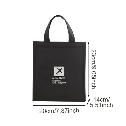 Oxford Canvas Student Lunch Bag - Black