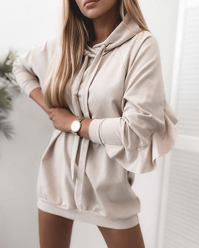 Ruffled pullover sweater