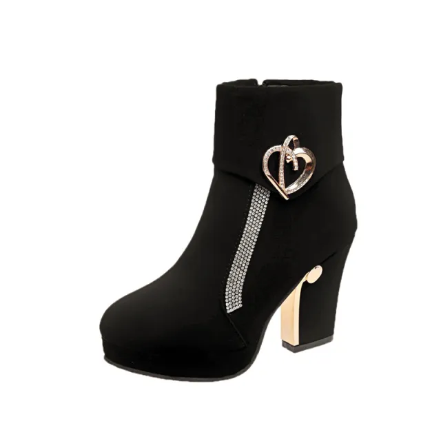 Fashion boots warm high heels Black - Shop at LoveMi