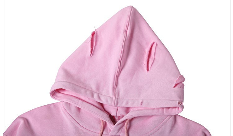 New pink sweatshirt with holes