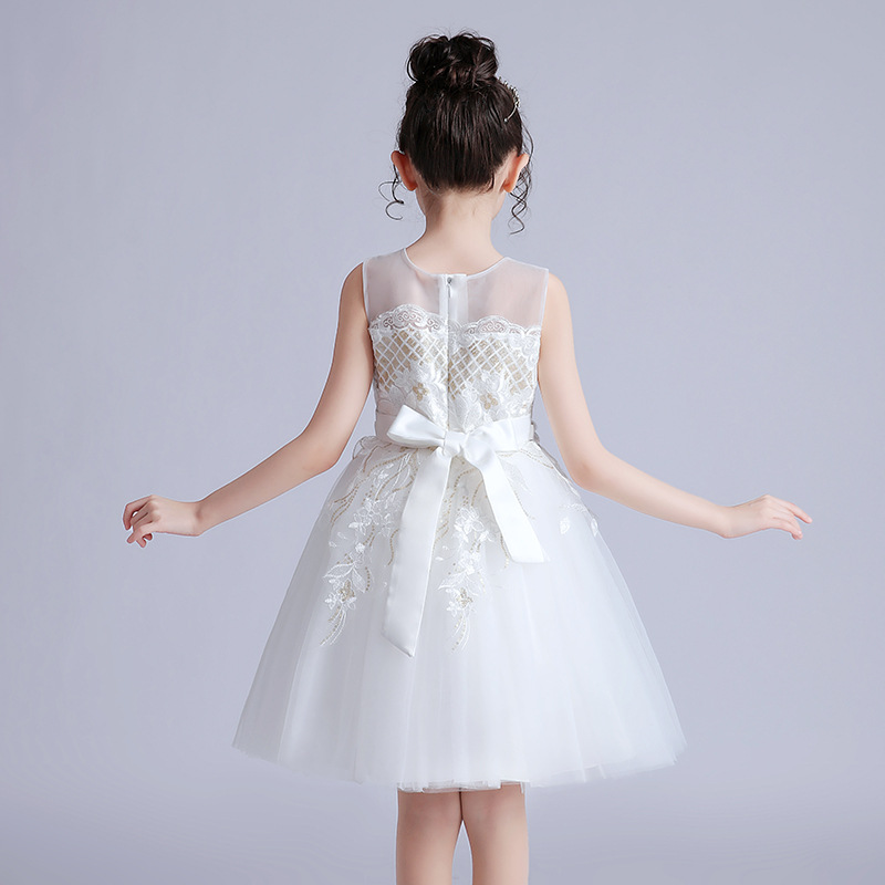 Net yarn girls dress skirt dance performance costume