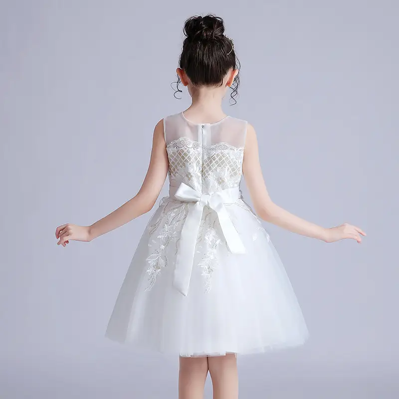 Net yarn girls dress skirt dance performance costume