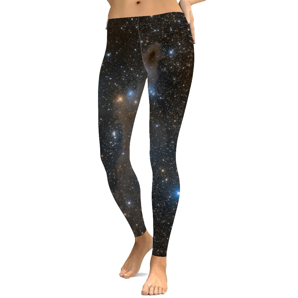 Starry sky digital printing leggings - 3Xl