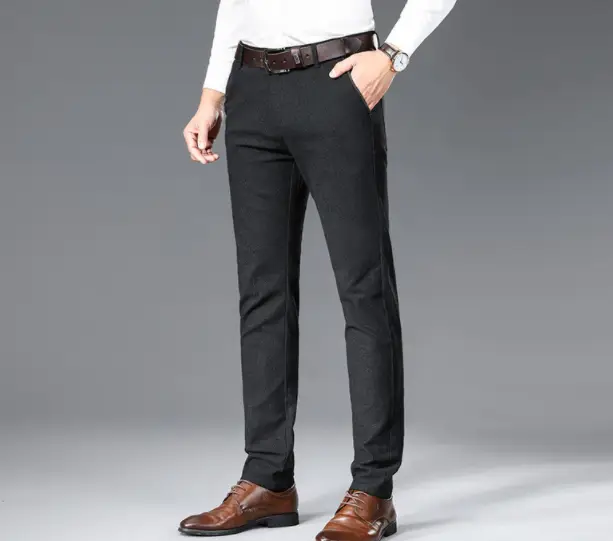 Straight and easy to wear men's business casual pants