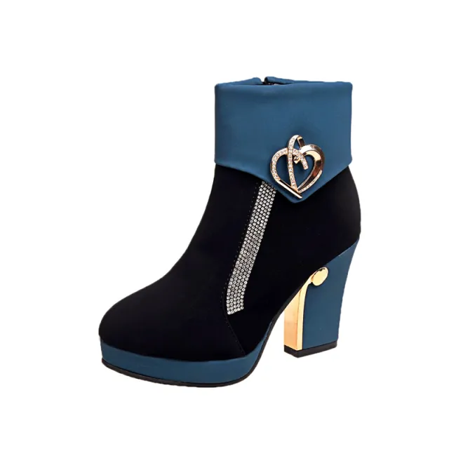 Fashion boots warm high heels Blue - Shop at LoveMi