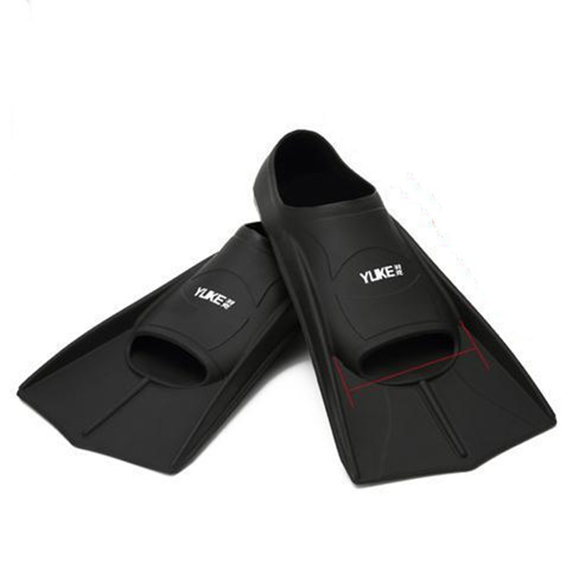 Swimming fins men's freestyle silicone short fins Black - Shop at LoveMi