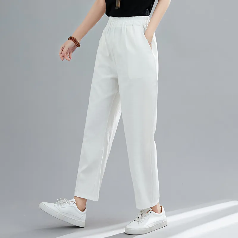 Korean casual pants carrot pants - White