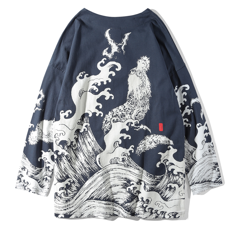 Chinese Style Button 3 4 Sleeve T-shirt