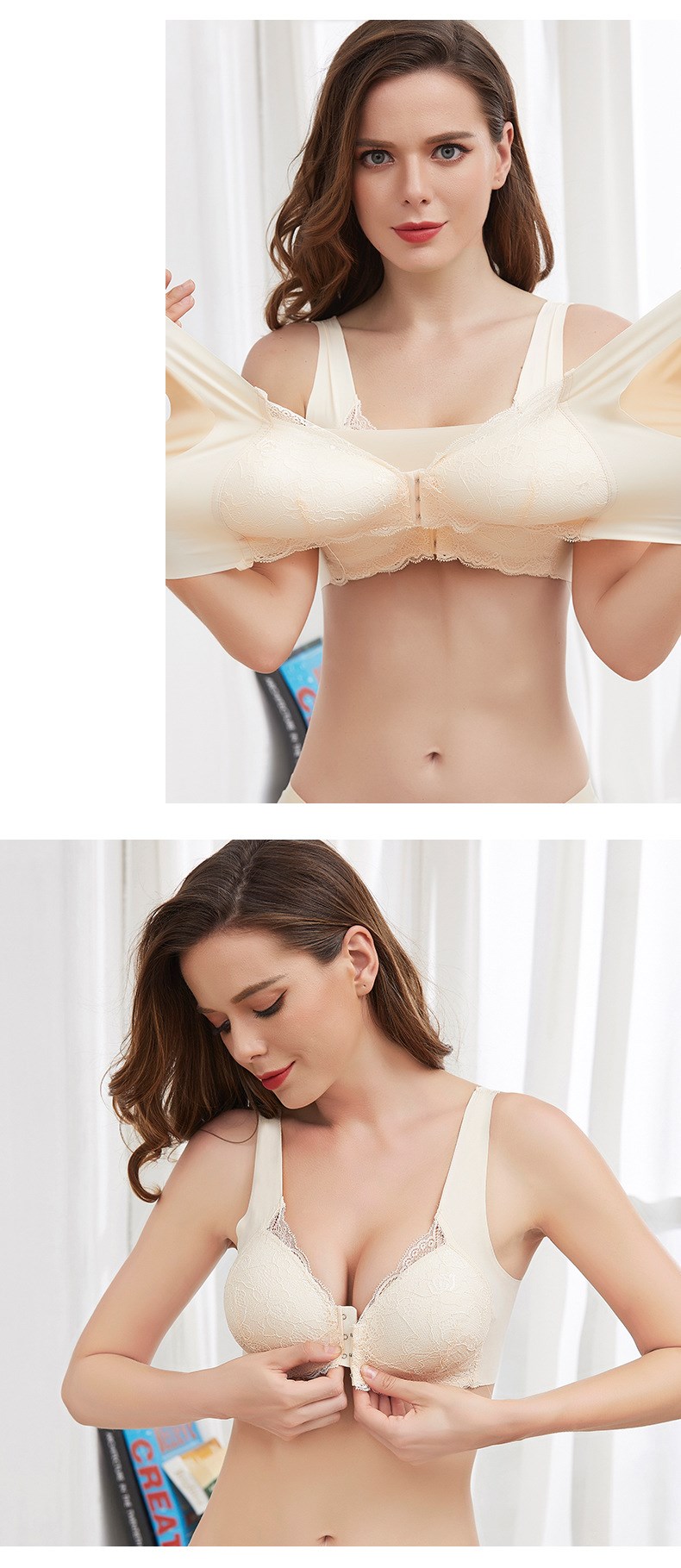 Title 1, Front buckle non-wired bra