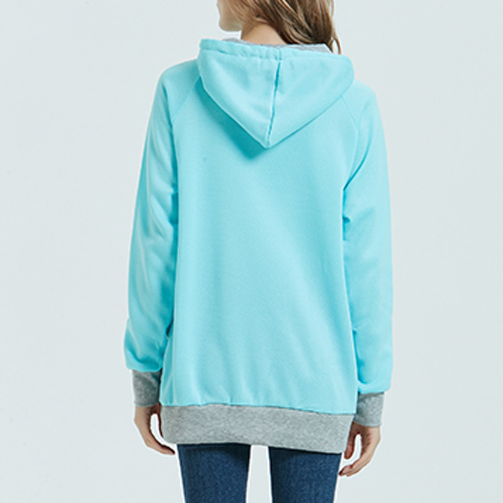 Solid color big pocket sweater