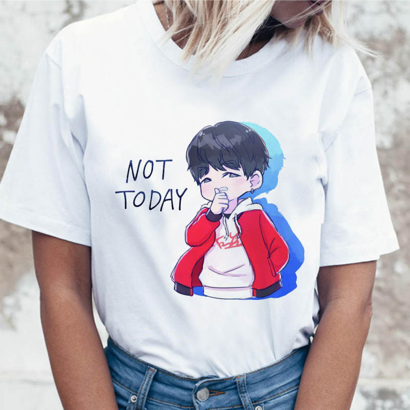 Character print casual T-shirt