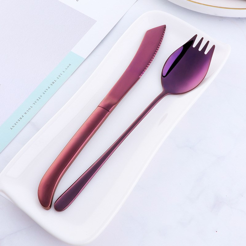 Stainless steel cutlery Purple - Shop at LoveMi