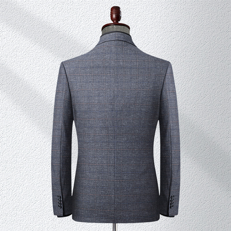 Non-iron plaid suit