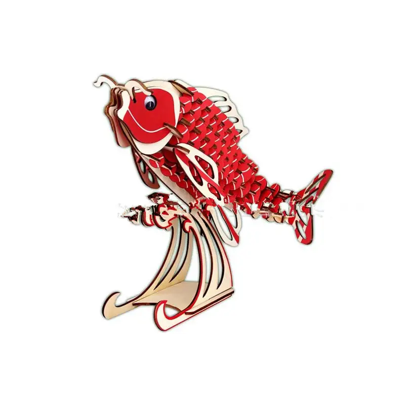 Koi wooden three-dimensional puzzle