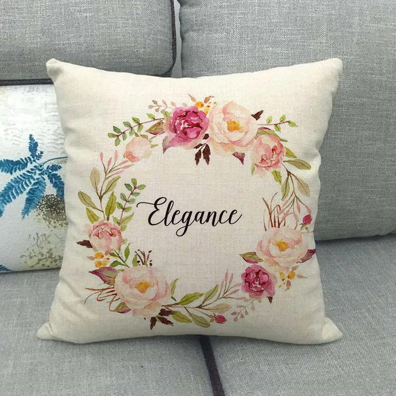 Painted pumpkin linen pillowcase - 9Color