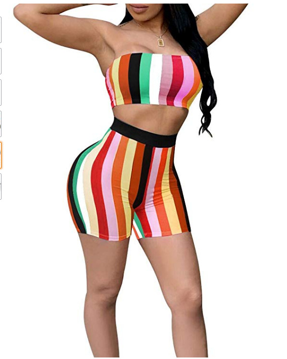 One word collar sleeveless two-piece suit