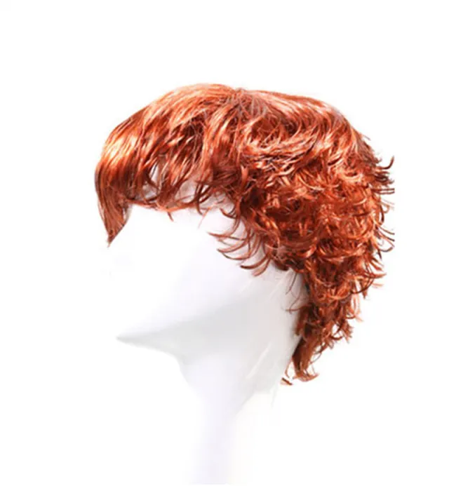 Natural fluffy short hair wig Orange - Shop at LoveMi