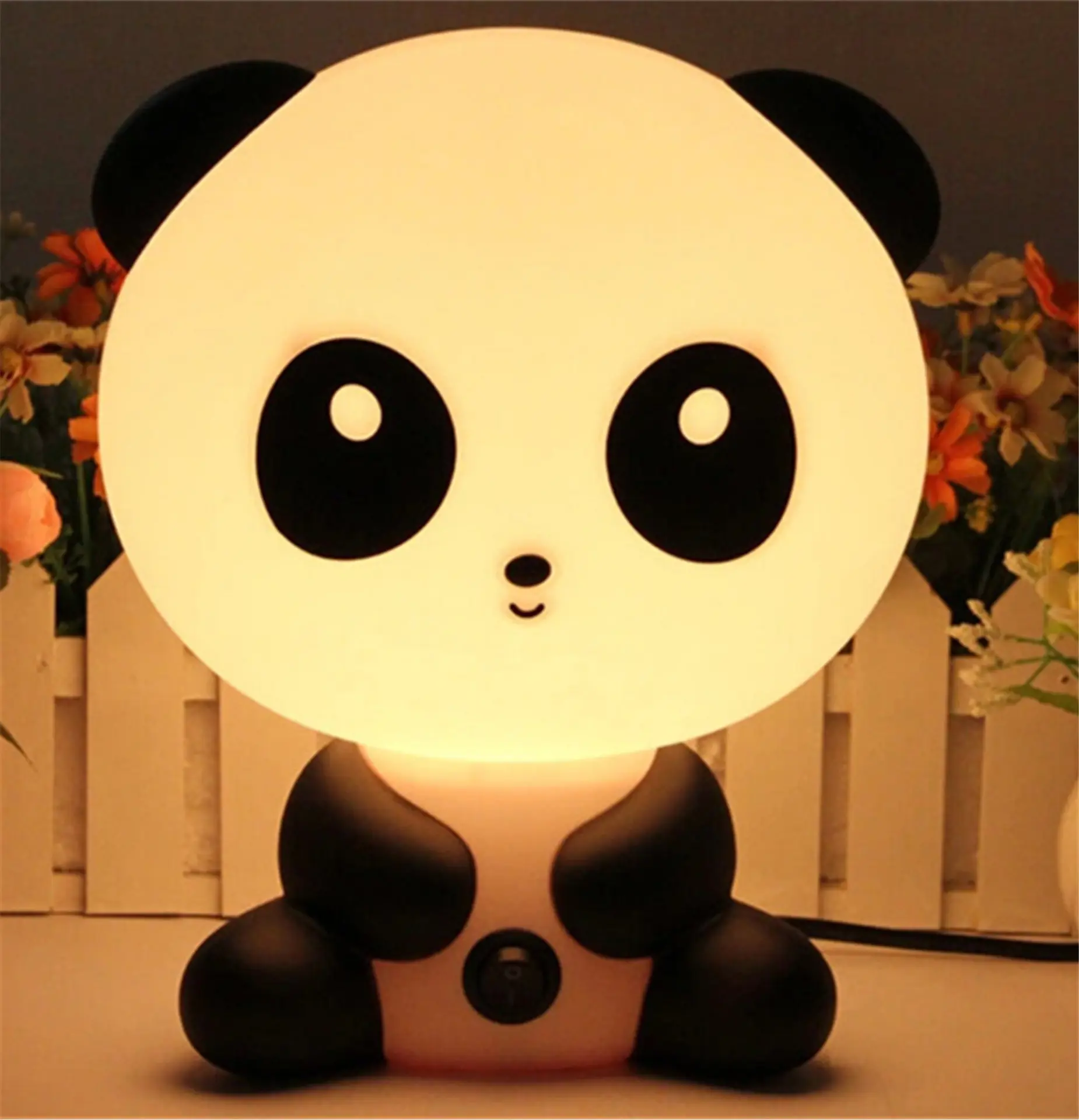 Fashion cartoon panda table lamp creative night