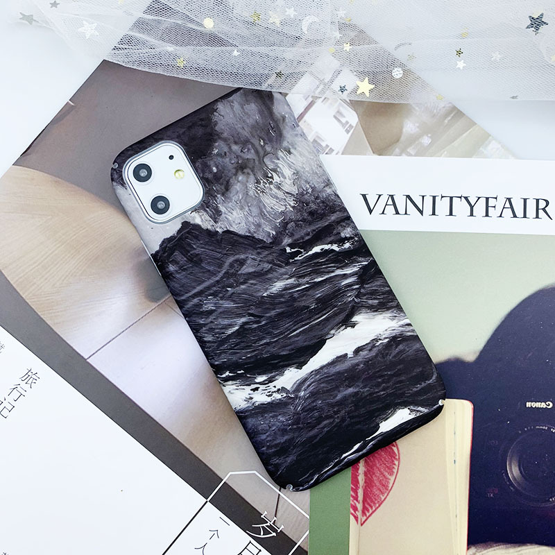 Black ocean wave mobile phone case - Image 3
