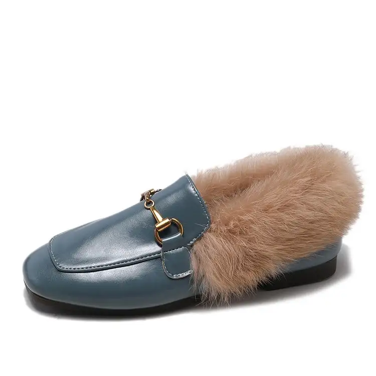 Outer wear plus cashmere peas shoes