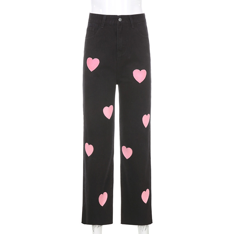 Fashionable love printed jeans Fashionable Love Printed Jeans - Shop at LoveMi