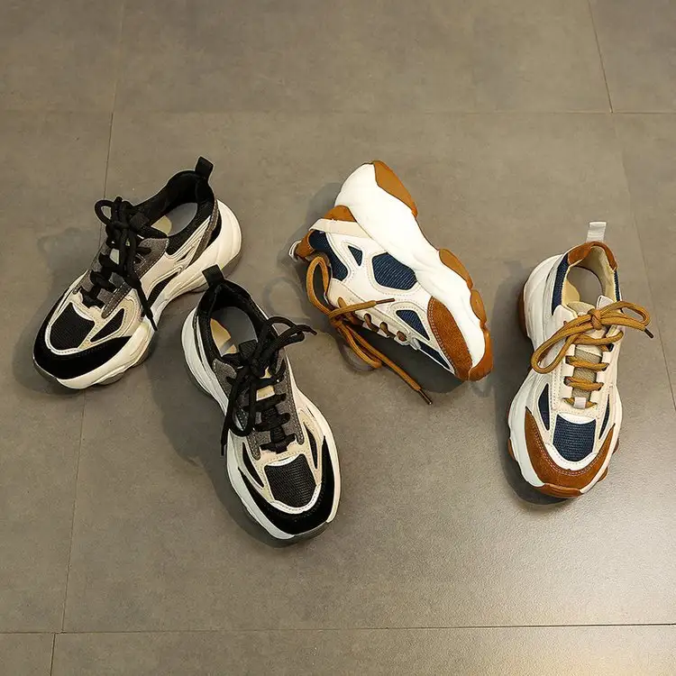 All-match color matching platform old shoes trendy shoes