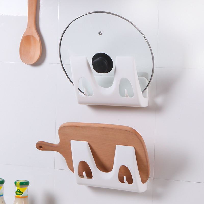 Household pot cover rack wall hanging without punching