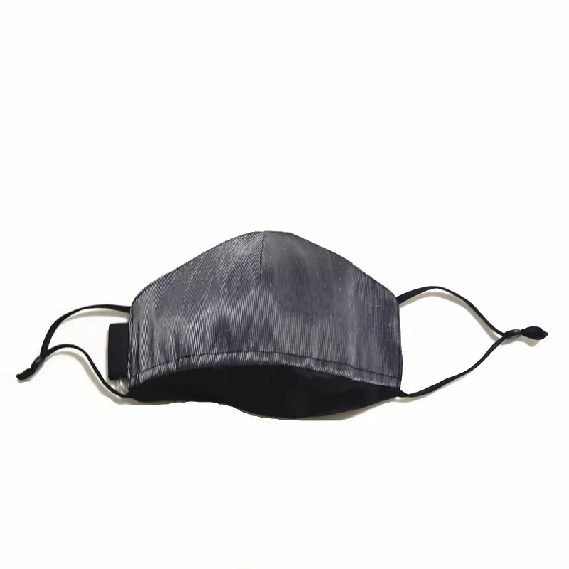 LED optical fiber colorful luminous mask - Black