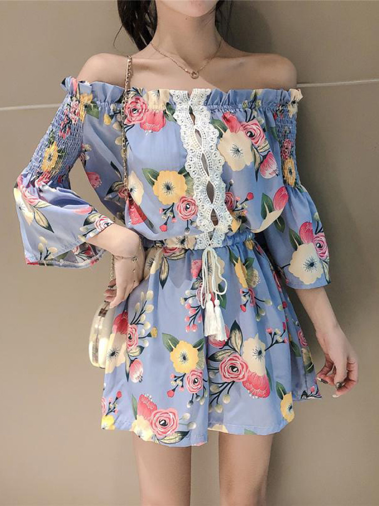 Women's one-line collar suit shorts