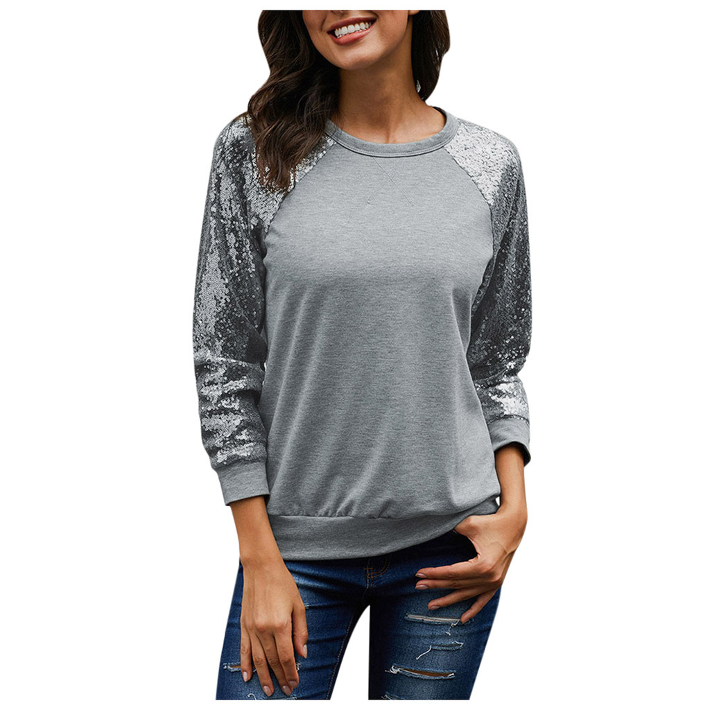 Women's sequin knitted sweater