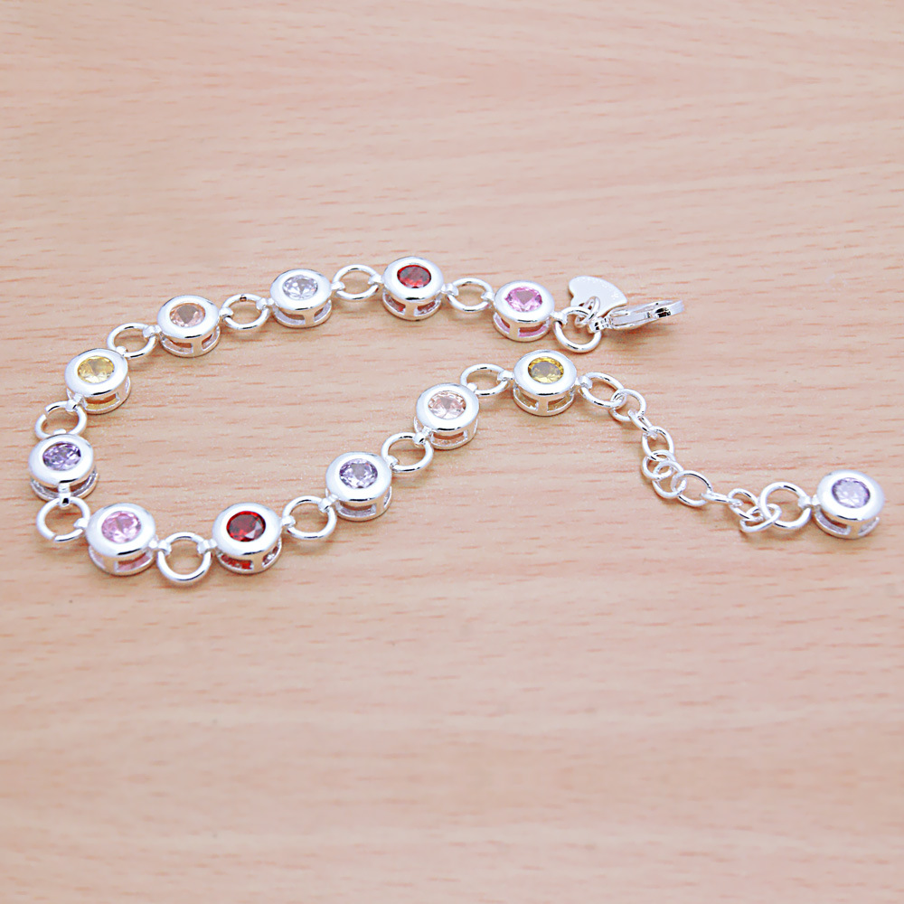 Colorful zircon jewelry bracelet