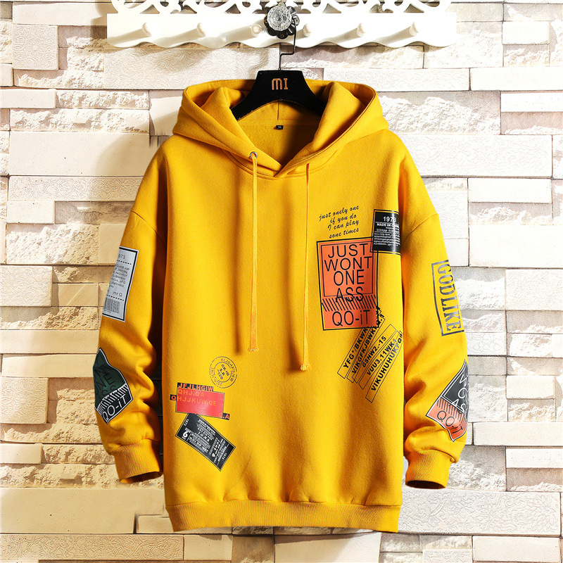 Men's hooded fleece couple sweater