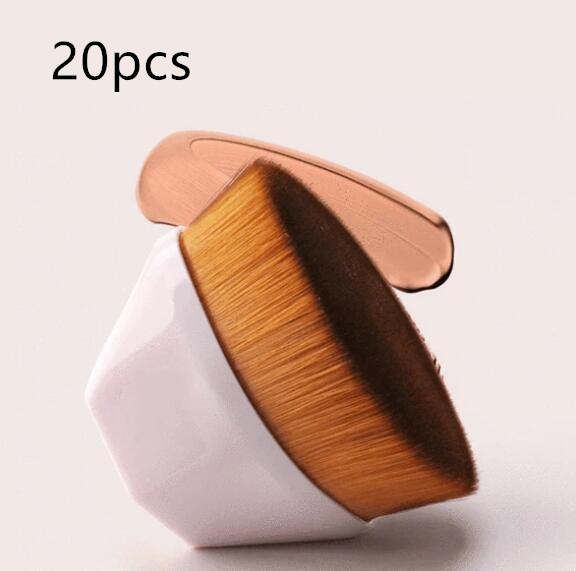 Foundation Brush BB Cream Makeup Brushes Loose Powder Brush Flat Kit Pink1 20Pc - Shop at LoveMi