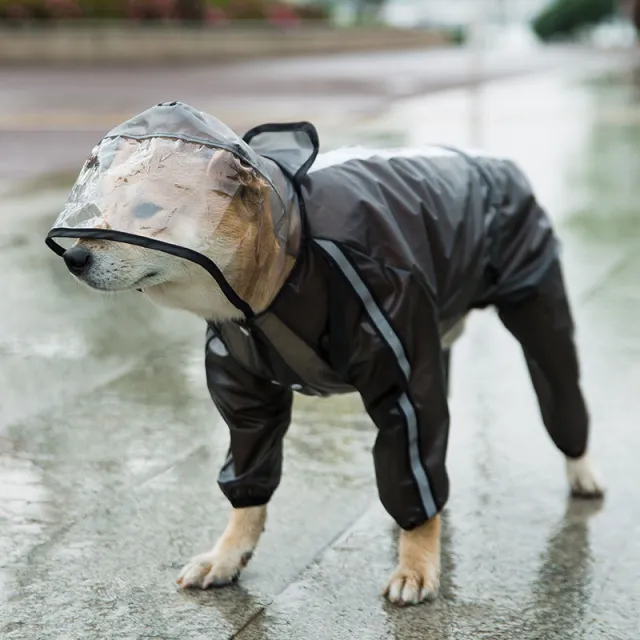 Puppy dog raincoat four feet Black - Shop at LoveMi