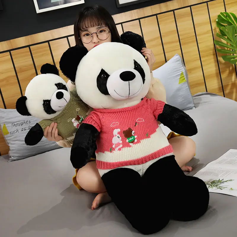 Creative sweater panda doll