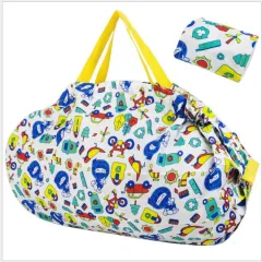 Eco-Friendly Shopping Bags Large Washable Reusable Grocery Tote Handbag Japanese Foldable Waterproof Travel Grocery Bag - Earth Baby-53X48Cm - View 1
