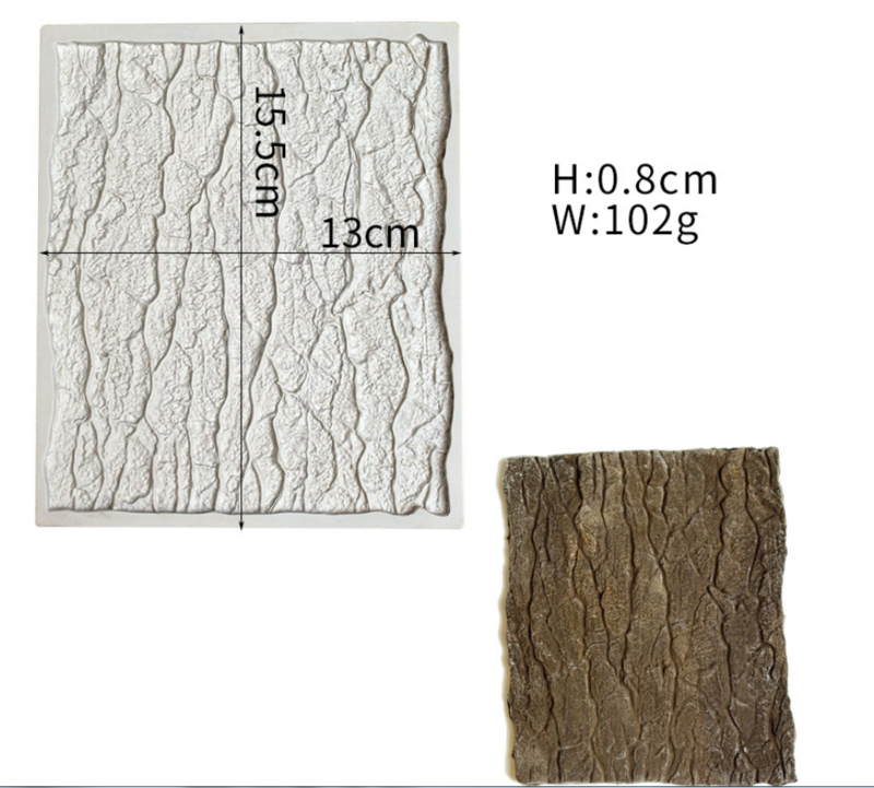 Sugar cake silica gel mold bark dry Perth decoration mousse chocolate baking tool