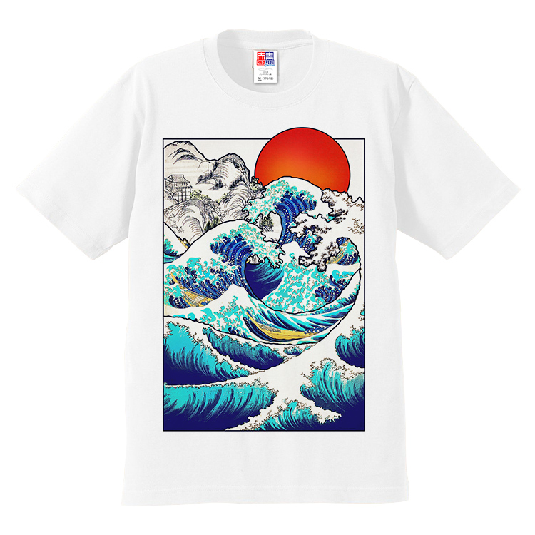 Dye printing short sleeve T-shirt