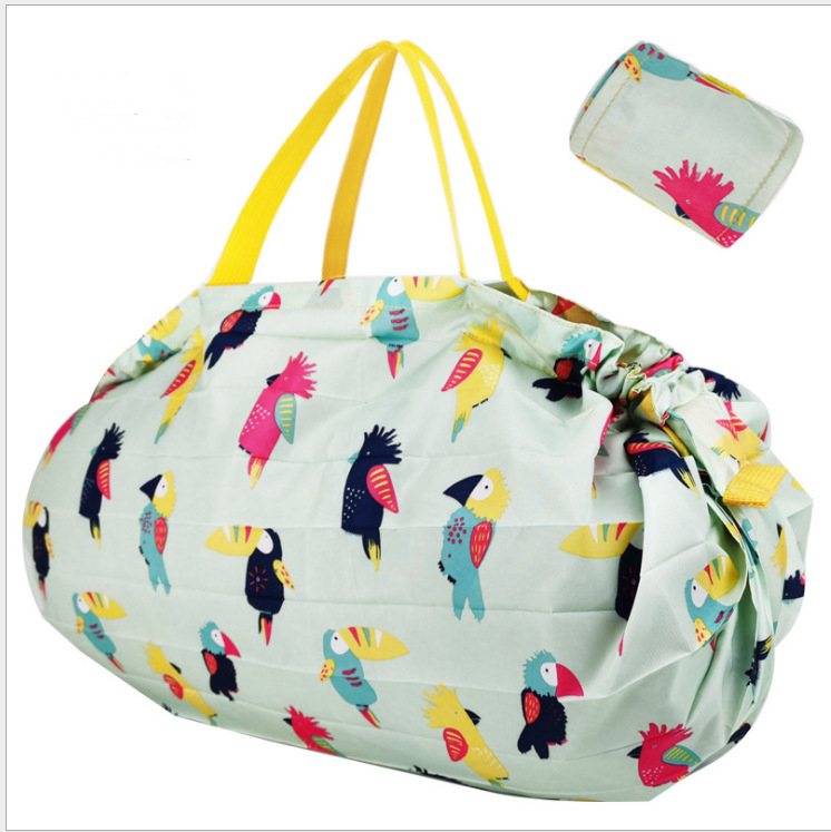 Eco Friendly Shopping Bags Large Washable Reusable Grocery Tote Handbag Japanese Foldable Waterproof Travel Grocery Bag Woodpecker 53X48Cm - Shop at LoveMi