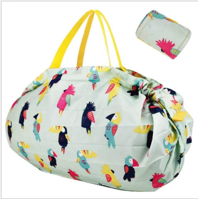 Eco Friendly Shopping Bags Large Washable Reusable Grocery Tote Handbag Japanese Foldable Waterproof Travel Grocery Bag Woodpecker 53X48Cm - Shop at LoveMi