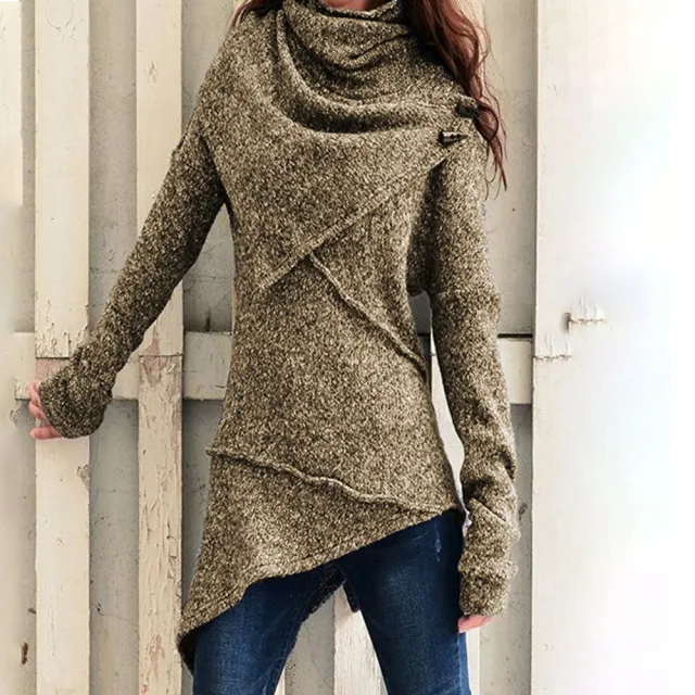 Long sleeve sweater coat Khaki - Shop at LoveMi