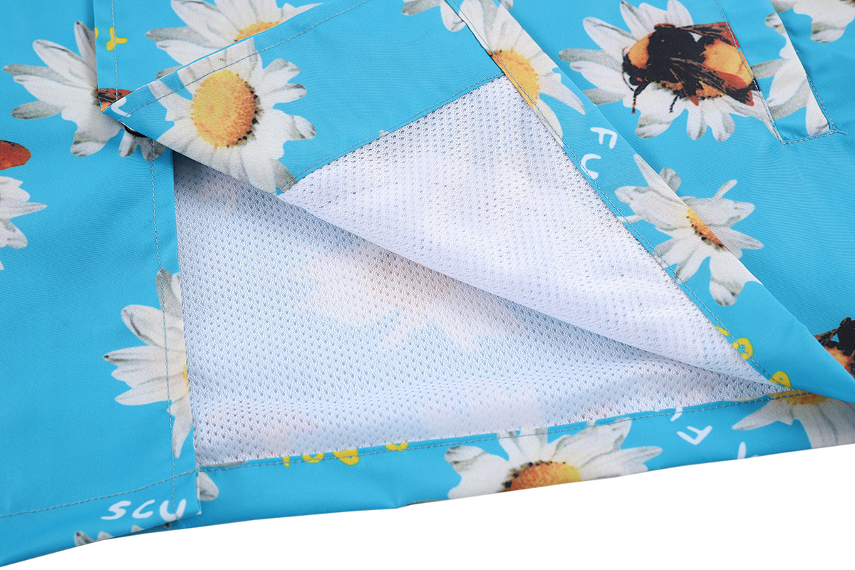 Sunflower bee pattern stand-collar men's jacket jacket