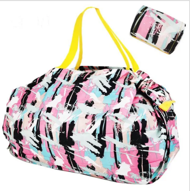 Eco Friendly Shopping Bags Large Washable Reusable Grocery Tote Handbag Japanese Foldable Waterproof Travel Grocery Bag Pastel 53X48Cm - Shop at LoveMi
