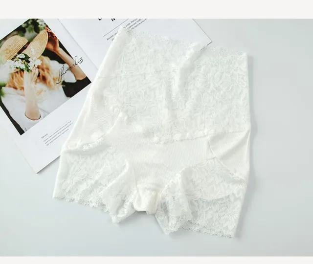 Boxer lace high waist panties White - Shop at LoveMi